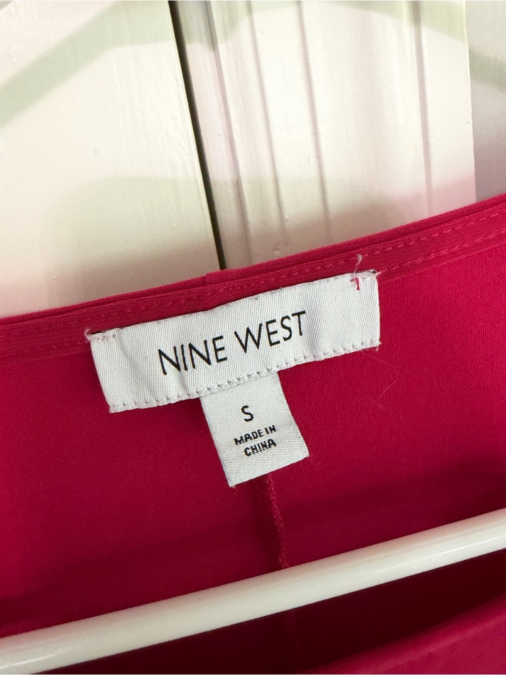 Nine West Fuchsia Boatneck 3/4 Sleeve Blouse - Picture 5 of 5